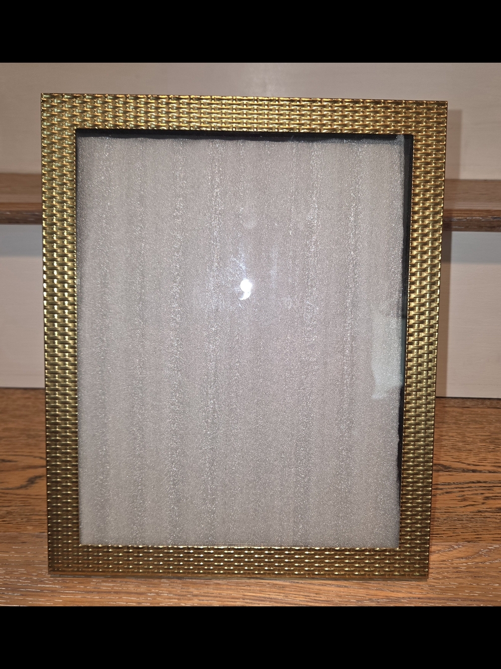 Pottery Barn - Freestanding Picture Frame - Metal (Gold) & Glass (Full Frame: 11